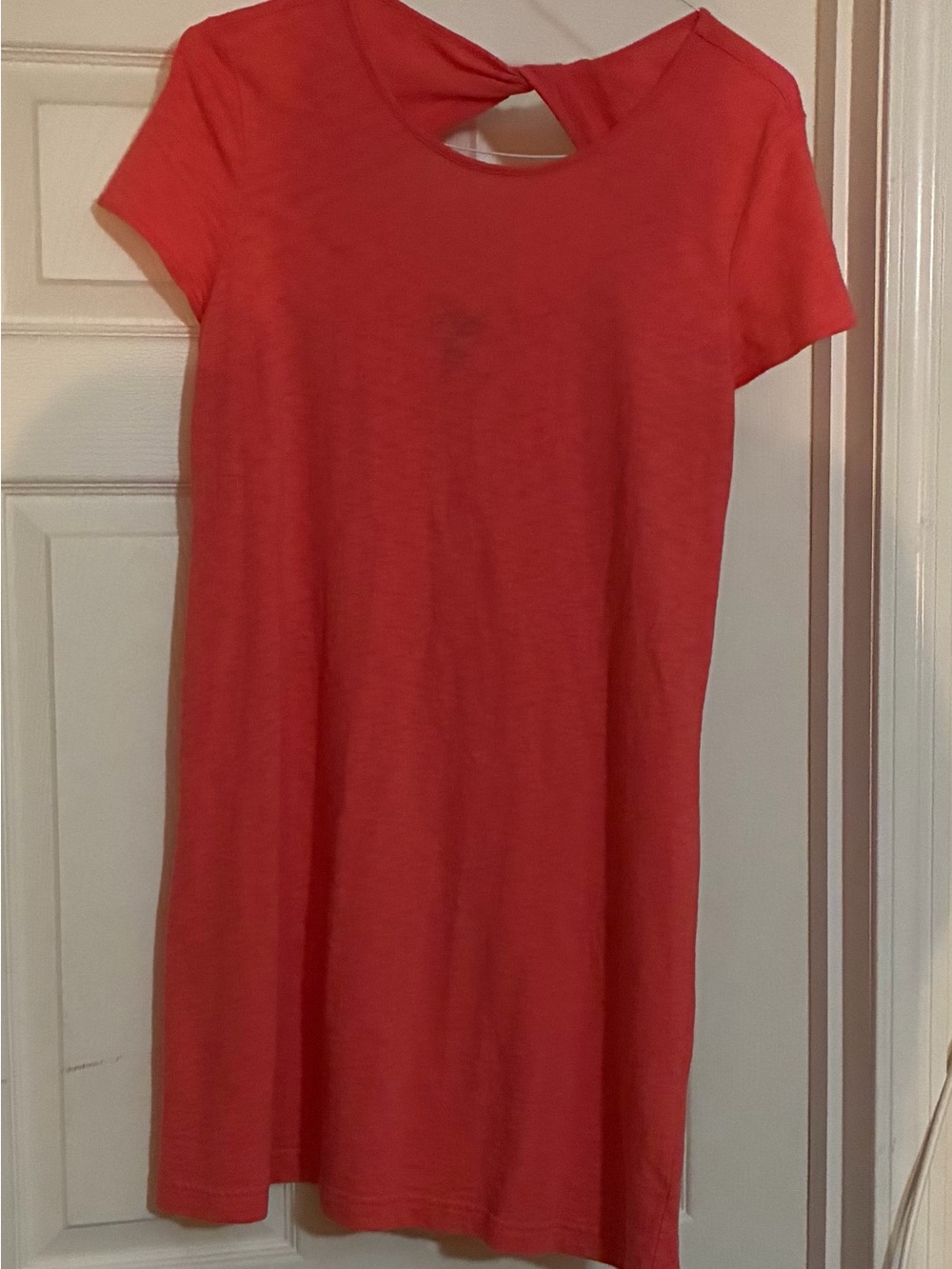 GAP Coral Twist-Back Tee Dress